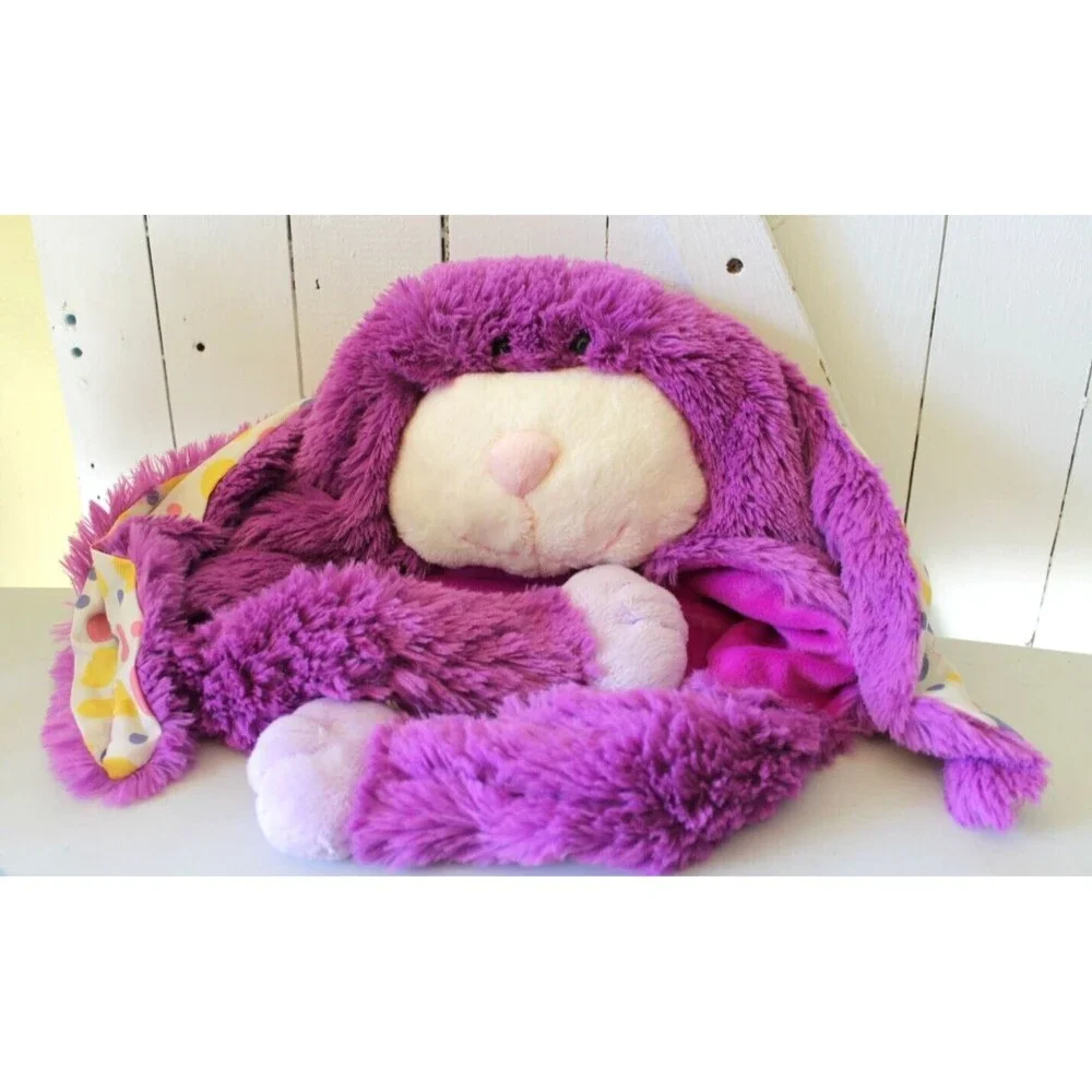 MY PILLOW PETS PLUSH PURPLE BUNNY HAT KIDS NEW